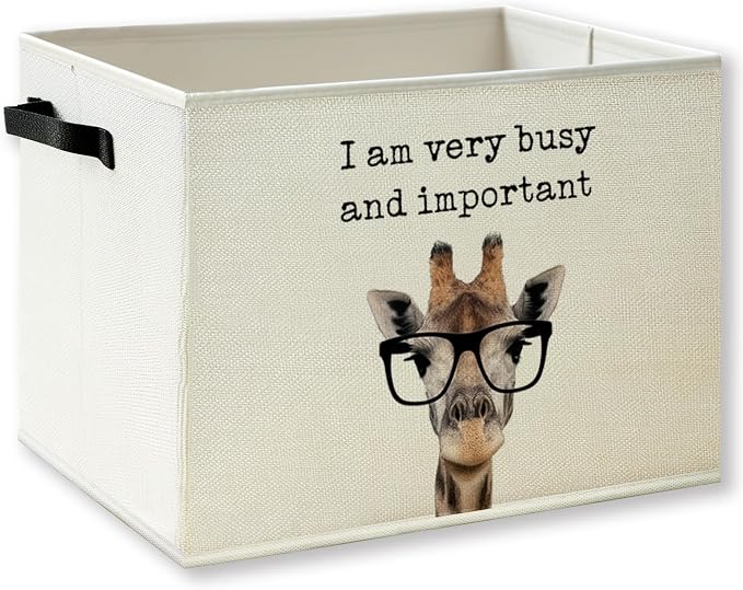 Funny Office Humor Giraffe Storage Basket by KSDUT