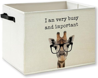 Funny Office Humor Giraffe Storage Basket by KSDUT