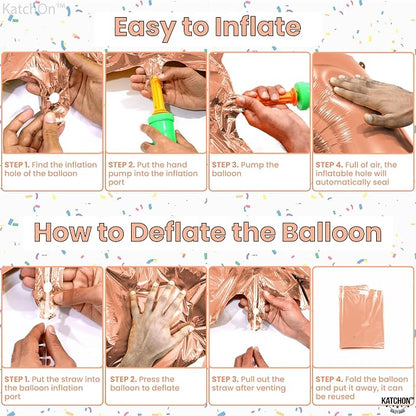 KatchOn, Rose Gold Number 12 Balloon - Image 3