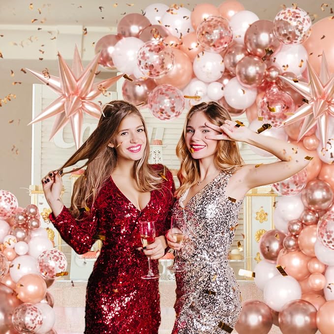 KARLURE Rose Gold Balloons Arch Kit - Image 5