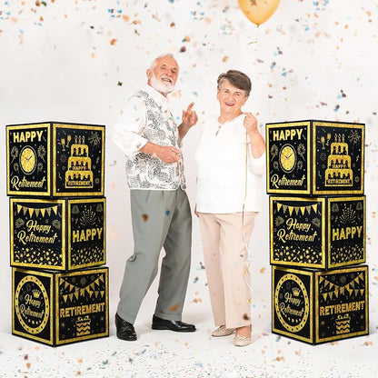 Affrolling 6 Pcs Retirement Party Decorations Boxes by Affrolling