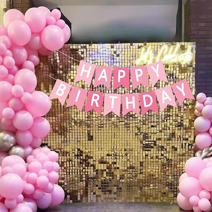 Happy Birthday Banner Sign, Birthday Garland Wall Door Hanging Banners Flag - Image 3