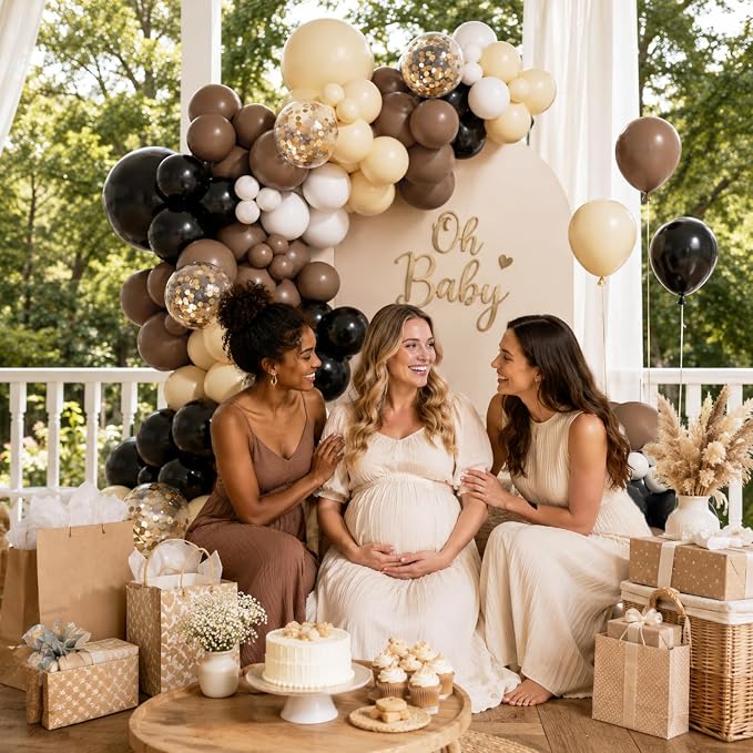 131pcs Black and Brown Balloon Arch Kit - Image 6
