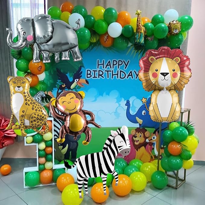 Jungle Safari Animals Balloons, Jungle Safari Theme Birthday Party Decorations - Image 4