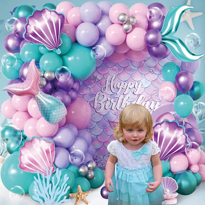 106pcs Mermaid Balloon Garland Arch Kit - Image 3