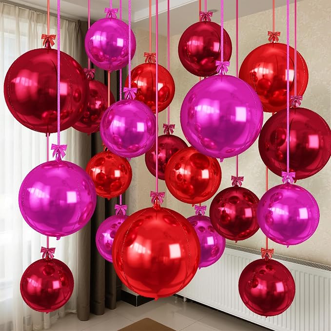 Burgundy Red Pink Balloons by Togvu