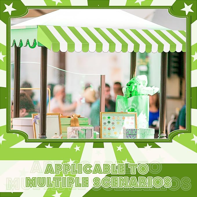 Boao 4 Pack Circus Awning Decoration 3D Stripe Cardboard Awning Carnival Wall - Image 5