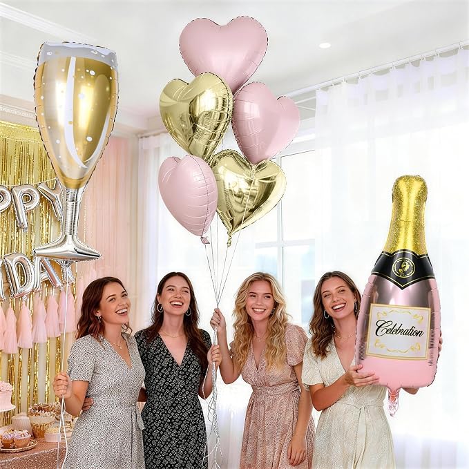 Champagne Balloons, Bachelorette Party Balloons - Image 4
