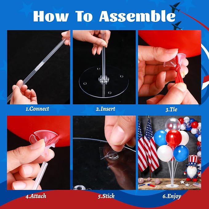 4th of July Balloon Centerpieces 4 Set - Image 5