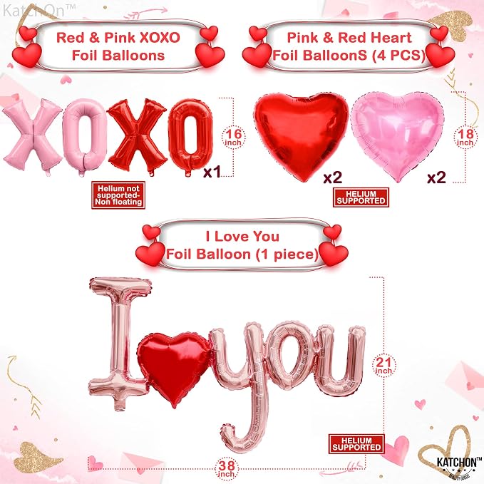 Katchon Xoxo Balloons For Pride Month Decorations 30 Inch, I Love You - Image 2