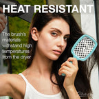 Janeke Original Patented Superbrush Detangler Brush Anti-static Hairbrush Easy For Wet or Dry Use Flexible with Nylon Bristle Great for All Hair Types - Long Thick Curly (Tiffany)