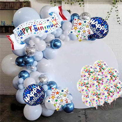 Birthday Decoration Set Colorful Happy Birthday Banner Balloon - Image 3