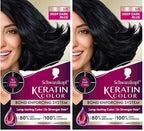 Schwarzkopf Keratin Permanent Hair Dye Cream, 3.11 Deep Dark Blue, Professional Quality Color for Up to 100% Gray Coverage, Bond Enforcing System (Pack of 2)