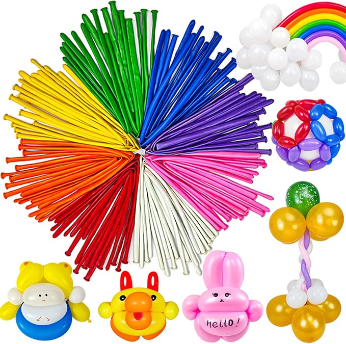 LXZFCRG 260 Balloons Pack of 100 Long Balloon Animal Twisting Balloons by LXZFCRG