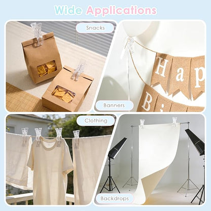 RELBRO Spring Clamps, 3.5 Inch Clear Plastic Clip, Invisible Design, Strong Grip - Image 7