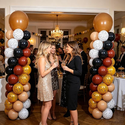 Cheetah Print Balloon Column Stand Kit of 2, Nude Balloon Tower, Jungle Party - Image 2