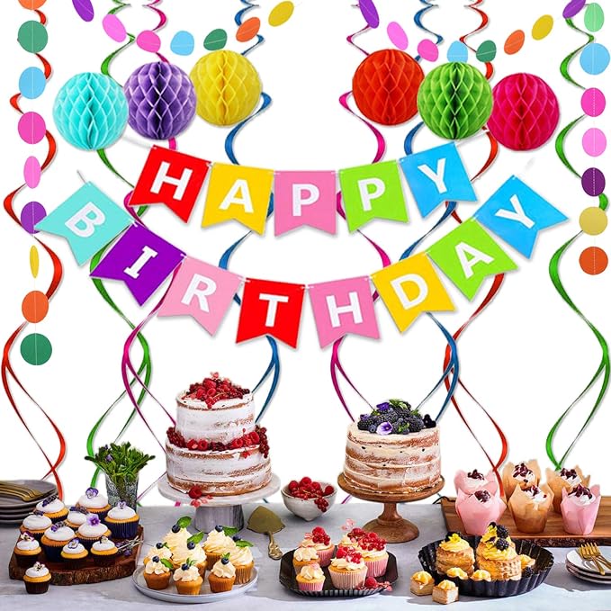 ALLFUN Birthday Decorations Happy Birthday Banner | Birthday Streamers - Image 6