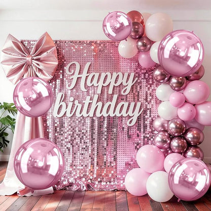 10Pcs Pink Round Foil Balloons, Metallic Light Pink Foil Baloon - Image 7