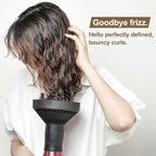 PERFEHAIR Hair Diffuser for Curly Hair, Professional Salon Frizz-Free Fast Blow Dry Diffuser Attachment with 1.57"-2" Nozzle, Black