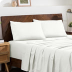 Bare Home Microfiber Pillow Cases - King Size 20x36 - Cooling Pillowcases - Double Brushed - Easy Care - Envelope Closure (King Pillowcase Set of 2, Cream)