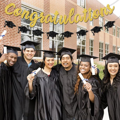 Gold Glitter Congratulations Banner, 2026 Graduation Party Decorations Grad - Image 6