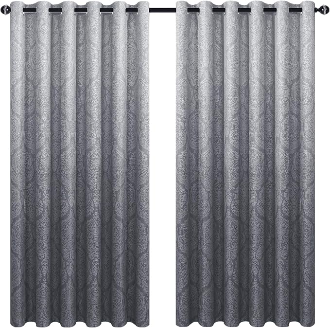 DWCN Grey Ombre Blackout Curtains - Image 7