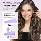 YFONG Larger Microfiber Hair Towel Wrap for Women, Purple, 30" X 10.2"