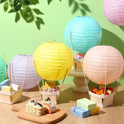 24 Set Hot Air Balloon Table Centerpieces Baby Shower Party Decoration Paper - Image 4