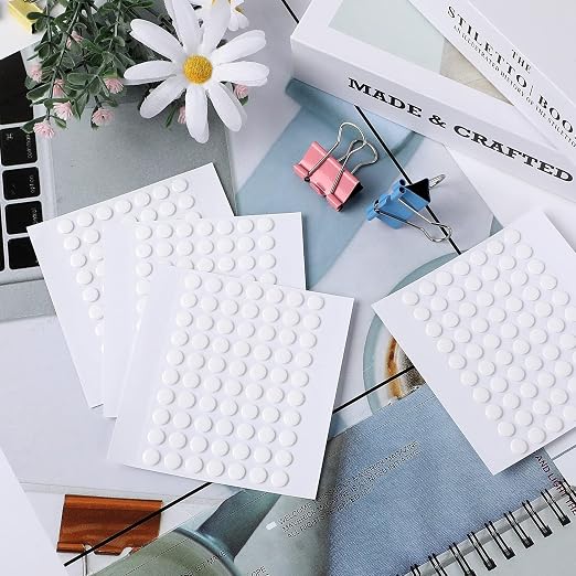 JANYUN 280 Pcs Small Sticky Dots Stickers Round Putty Clear Sticky Tack | - Image 5