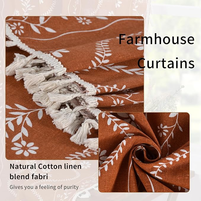 Schweek 108 Inches Long 2 Panels Boho Curtains - Image 5