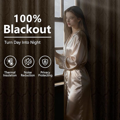 DWCN 100% Blackout Curtains for Bedroom 90 Inch Long - Image 7