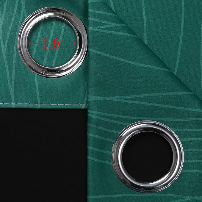 Green and Greyish White Blackout Curtains - Image 7