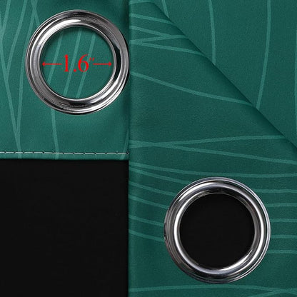 Green and Greyish White Blackout Curtains - Image 7