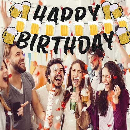 Beer Birthday Banner for Beer Party and Birthday Wedding Party Supplies - Image 3