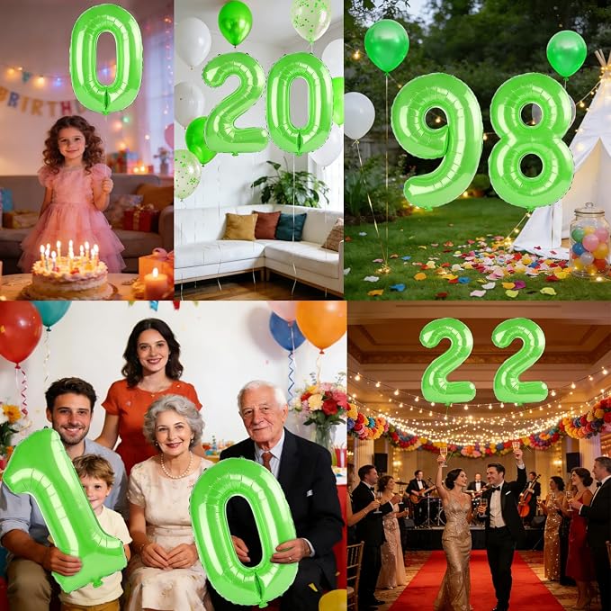 40 Inch Number 98 Balloons for 98th Birthday Party Decorations, 0-100 Fruit - Image 7