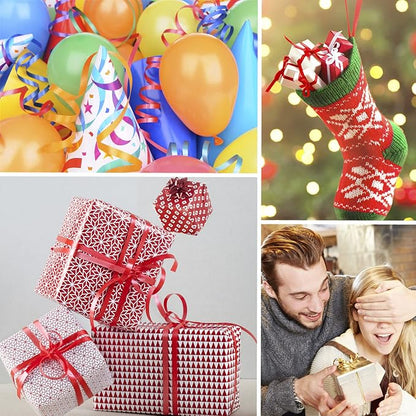 WELTOKE 27 Rolls Curling Ribbon Balloon String Roll Gift Wrapping Ribbon - Image 2