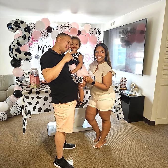 40 Inch Cow Print Number 8 Balloons, Large Foil 8th Birthday Balloon Decorations - Image 3