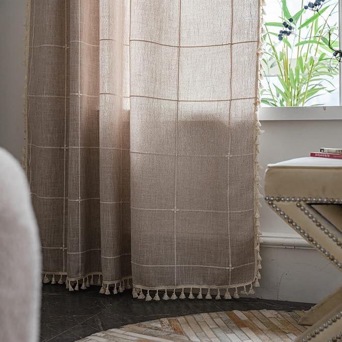 Sutuo Home Boho Curtains for Bedroom 96 Inches Long, Light Filtering Country - Image 3