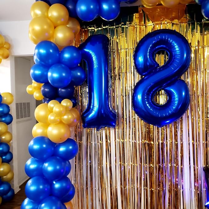Number Balloons Navy Blue Number 8 - Image 2