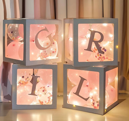 Uptotop Baby Shower Decorations Clear Balloon Blocks - Image 4