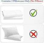 California Design Den Heirloom Soft, Smooth & Thick Certified 800 Thread Count 100% Cotton Sateen, 2 King Size Pillow Cases, Fits King Pillows (Bright White)