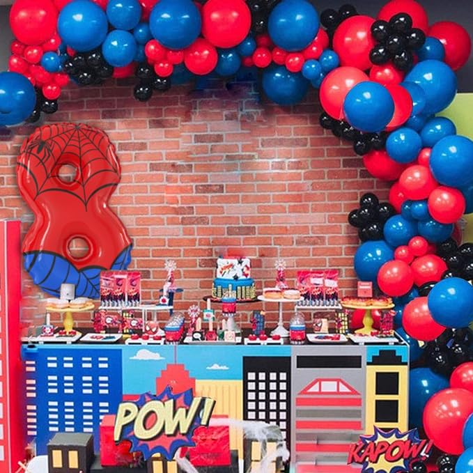 40 Inch Giant Spider Theme Number Foil Balloons - Image 6