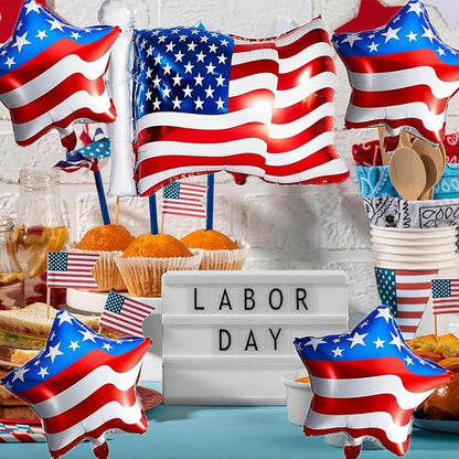 4th of July Balloons 16Pcs Patriotic Independence Day Foil Balloons American - Image 4