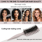 Curly Hair Brush Candybrush Curl Defining Brush for Detangling Shaping and Defining Curls for Women, Men, Wet & Dry Hair (Black Beige)