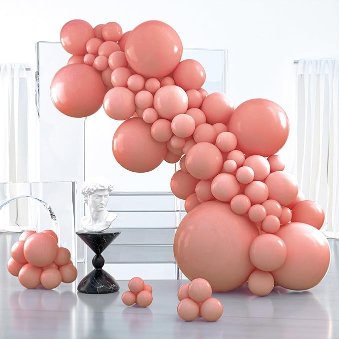 PartyWoo Dusty Pink Balloons 100pcs Dusty Rose Boho Netural Pink Color | 36 18 by PartyWoo