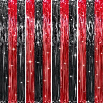 GOER 3.2 ft x8.2 ft Metallic Tinsel Foil Fringe Curtains Party Photo Backdrop by GOER