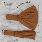 Motique Accessories Camel Wide Cotton Head Band Solid Boho Yoga Style Soft Hairband