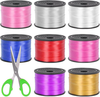 Swpeet 9Pcs 1/5"" Wide x 100 Yards Curling Ribbon by Swpeet