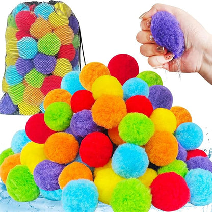 100 Pcs Reusable Water Balloons, Summer Soaker Ball, Outdoor Games Soft Water by Zddaoole