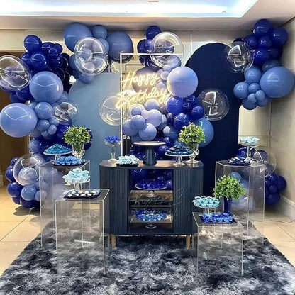 10pcs 18 inch Metallic Blue Balloons, Thick Latex Chrome Helium Balloons - Image 5